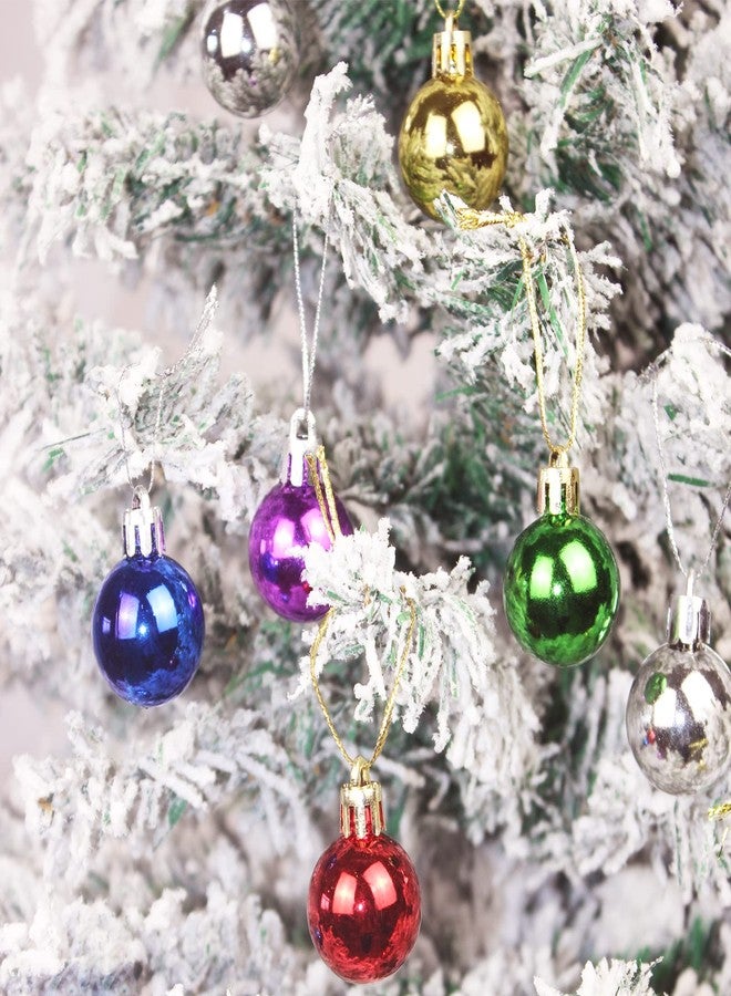TKYGU 144 PCS/1.18 inch Christmas Tree Ornaments, Christmas Ball Decoration Set Color Mixing（Red Green Gold Blue Rose red Silver） Christmas Ball Shatterproof Hanging Tree Ornament Set - Image 2